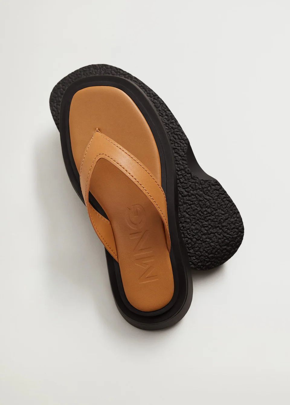 Platform leather sandals | MANGO (US)