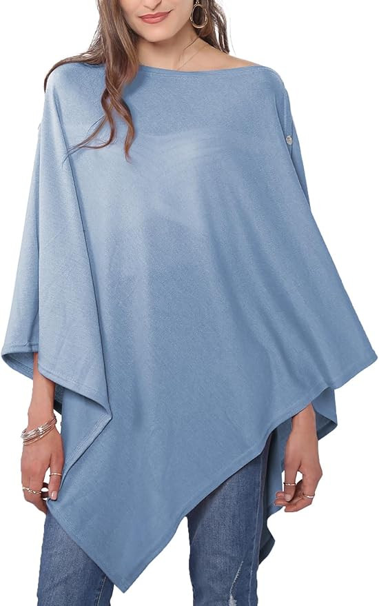 MissShorthair Versatile Women's Shawl Wrap – Soft Knitted Poncho Cape Scarf for Fall Winter | Amazon (US)