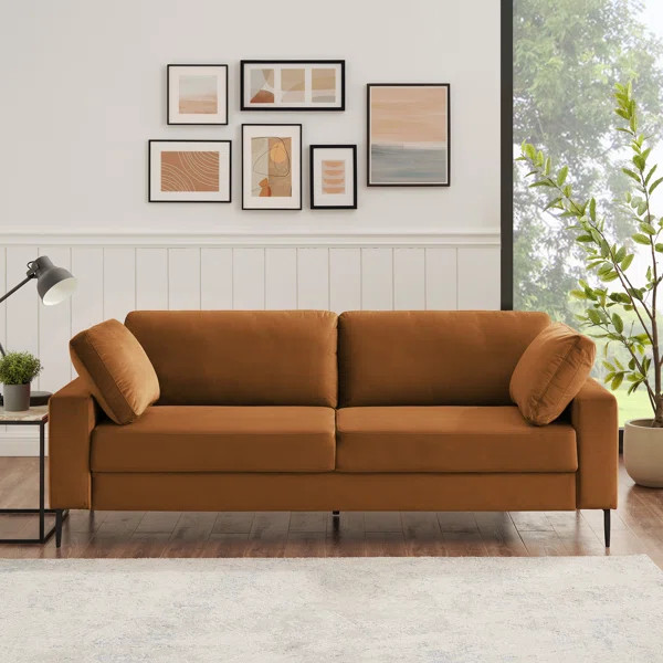 Jeses Minimore Modern Style Etta 84.3" Mid-Century Modern Design Sofa | Wayfair North America