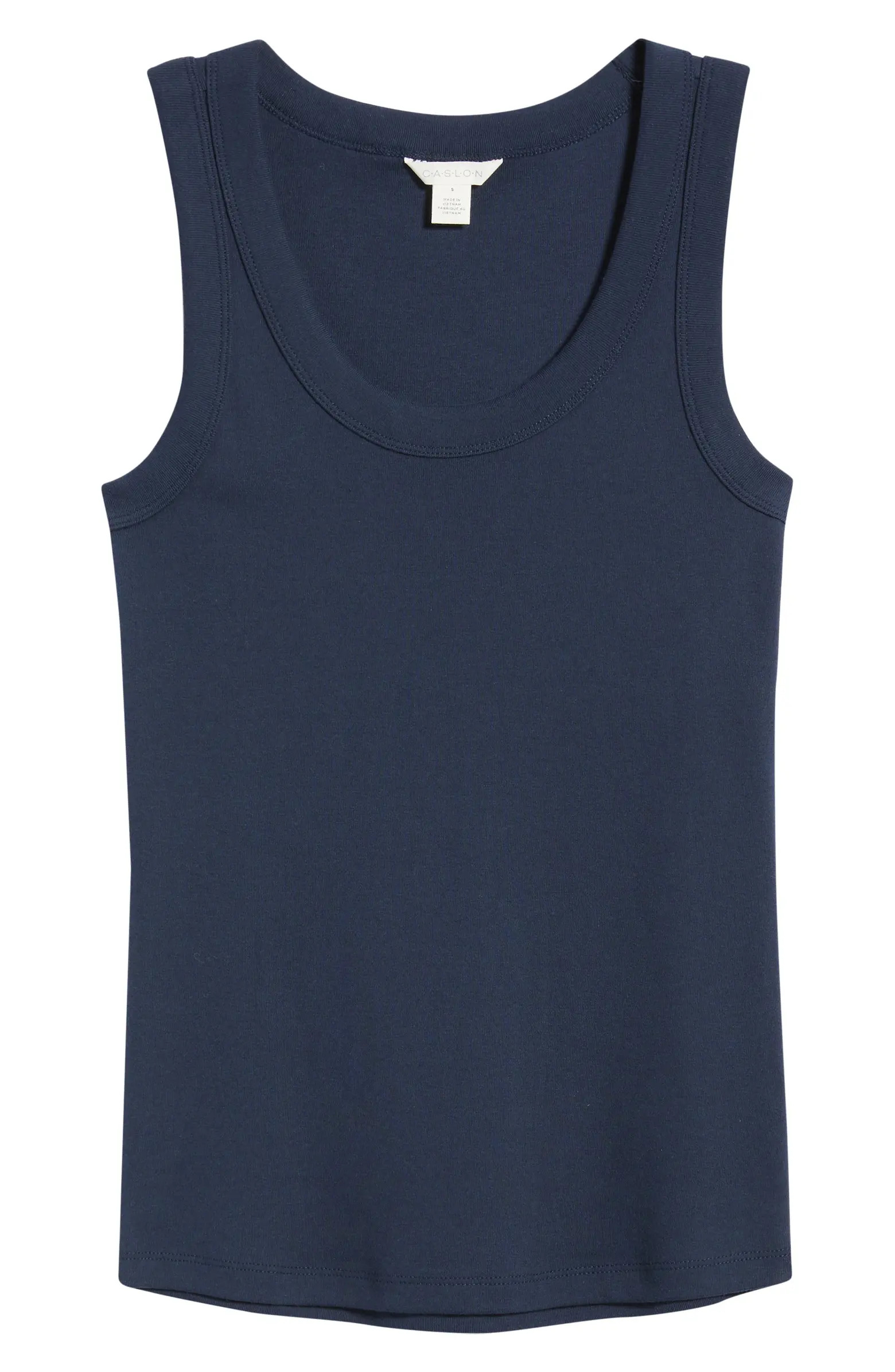 Scoop Neck Rib Cotton Tank | Nordstrom