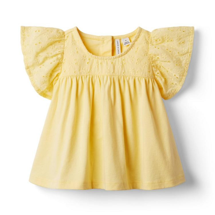 Eyelet Flutter Sleeve Top | Janie and Jack