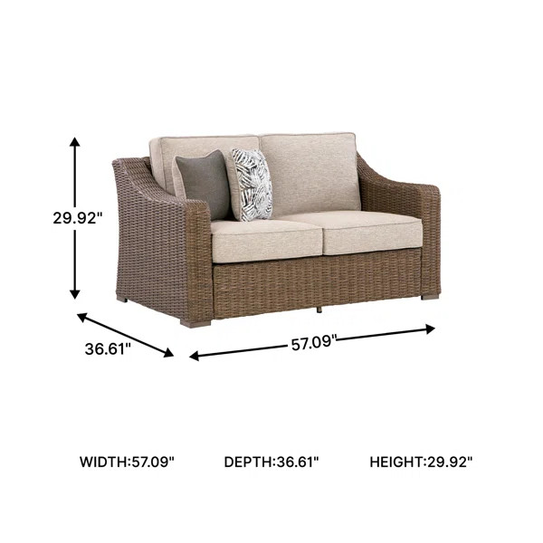 Danny Outdoor Loveseat With Cushion | Wayfair North America