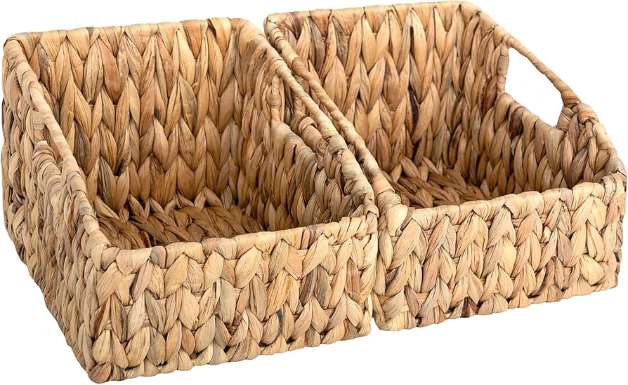 StorageWorks Wicker Baskets for Storage, Small Wicker Baskets with Built-in Handles, Handwoven Ra... | Amazon (US)