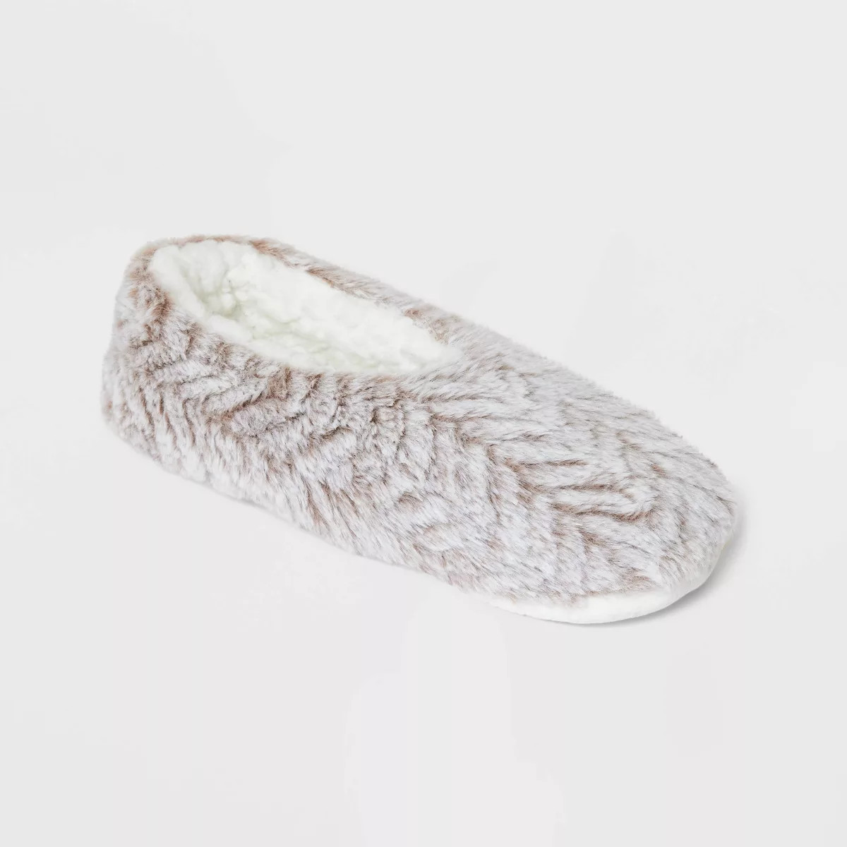 Women's Faux Fur Cozy Pull-On Slipper Socks with Grippers - Auden™ | Target