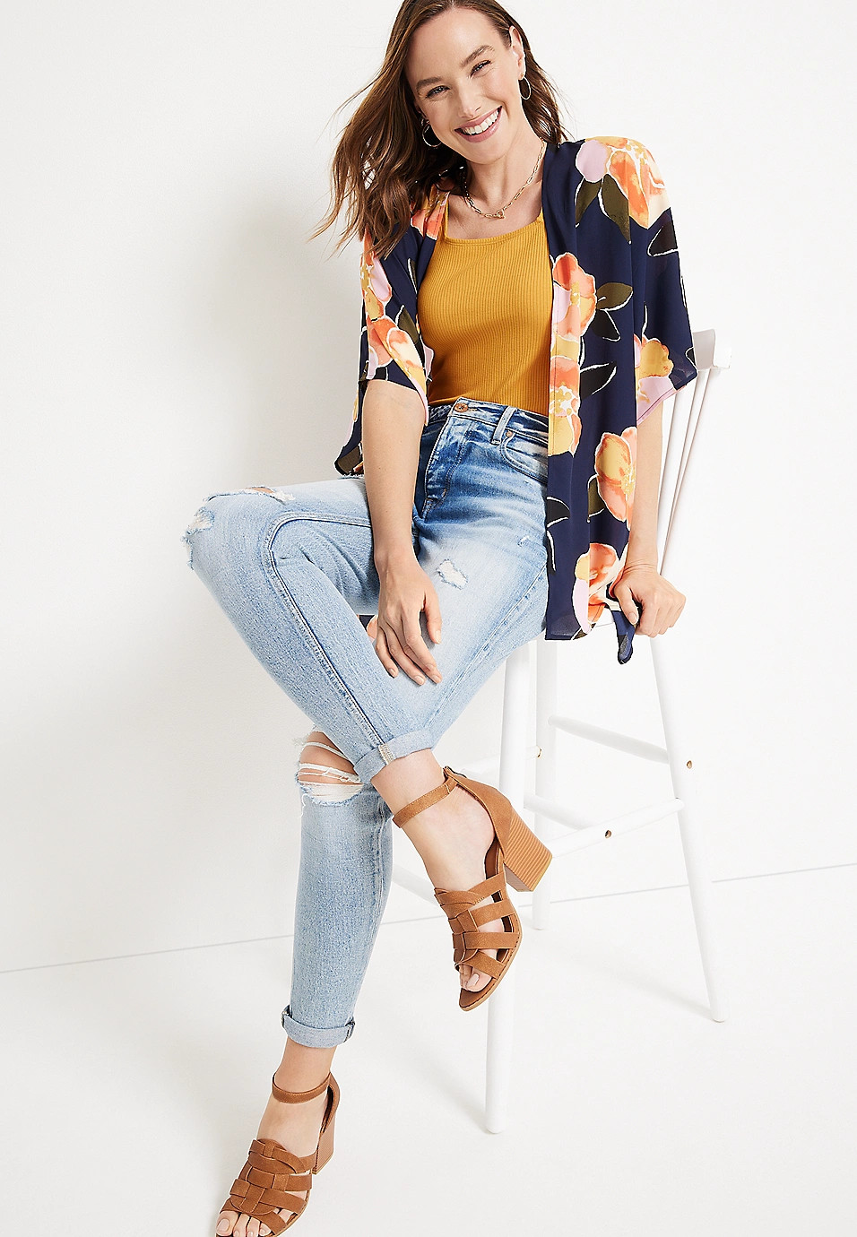 Square Neck Highline Tank Top | Maurices