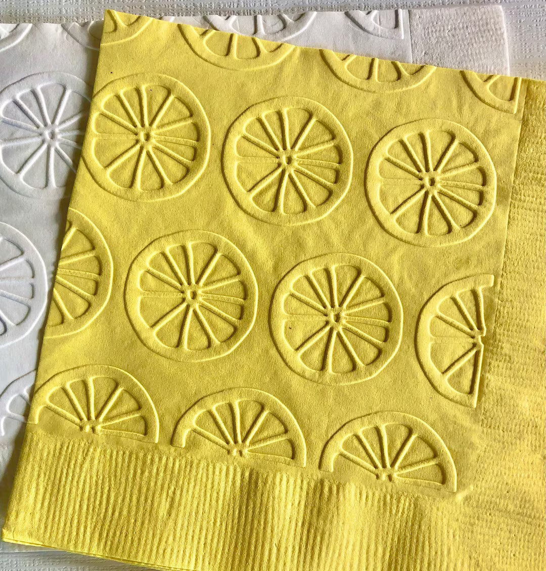 Lemon Napkin ~ Embossed Paper Napkins ~ Picnic ~ Birthday ~ Summer ~ Lemonade ~ Citrus Themed Par... | Etsy (US)