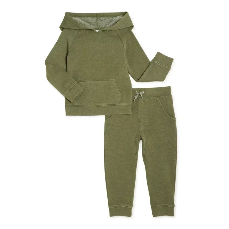 Wonder Nation Baby & Toddler Boy or Girl Unisex Athleisure Outfit Set, Sizes 12M-5T | Walmart (US)