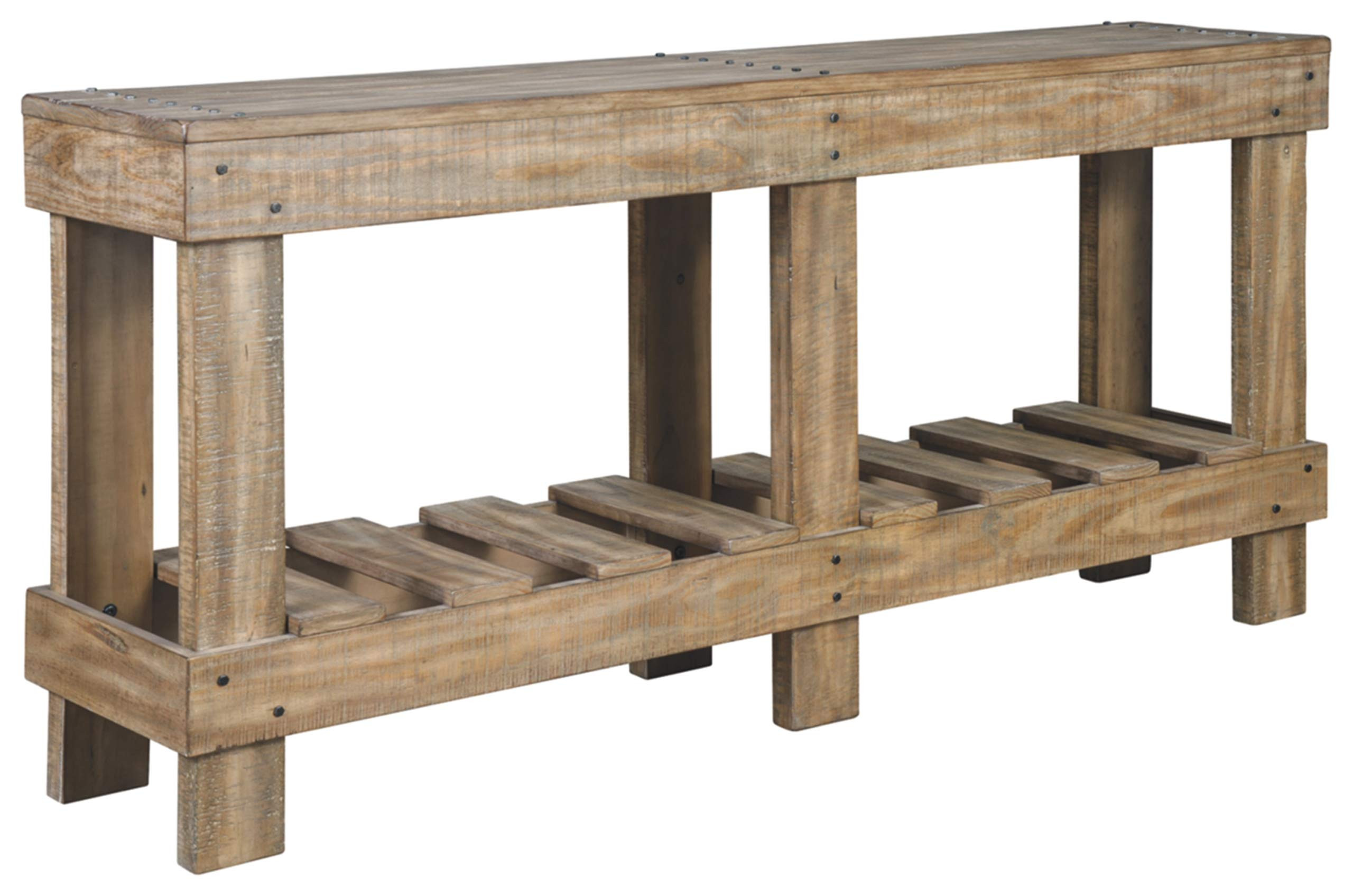 Signature Design by Ashley Susandeer Rustic Farmhouse Console Sofa Table, Brown | Amazon (US)