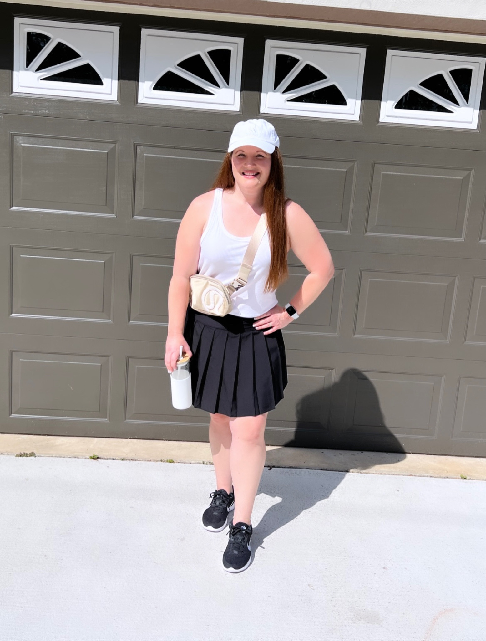 Old Navy athleisure, Old Navy pleated skirt, tennis skirt, workout skirt, Adidas hat, Nike sneakers, Amazon water bottle, Amazon finds, Lululemon belt bag

#LTKsalealert #LTKunder50 #LTKitbag