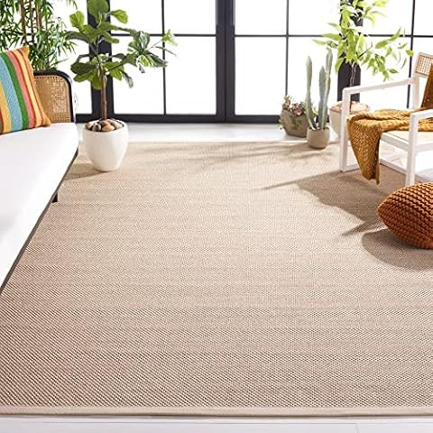 SAFAVIEH Courtyard Collection Area Rug - 8' x 10', Natural & Cream, Non-Shedding & Easy Care, Ind... | Amazon (US)
