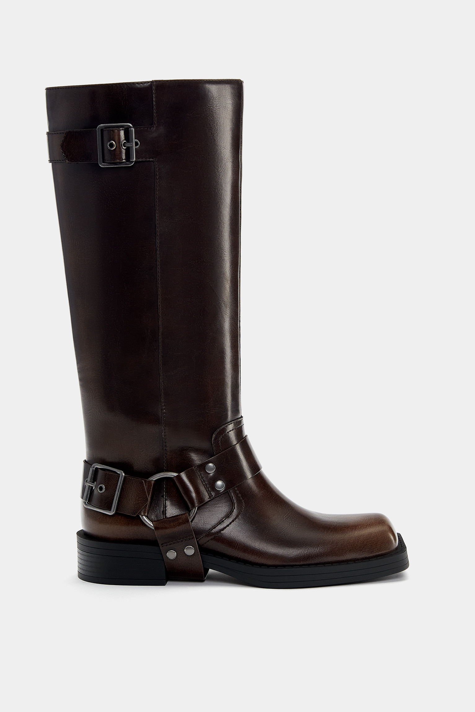 Biker boots with buckles | PULL and BEAR UK