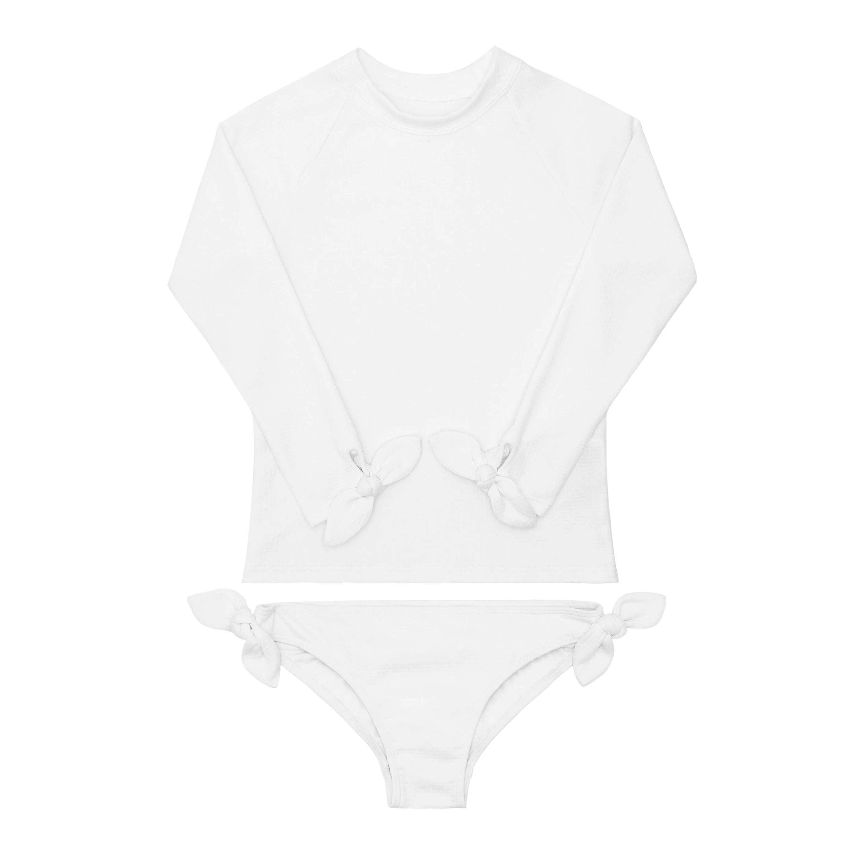 girls alys white rashguard set | minnow