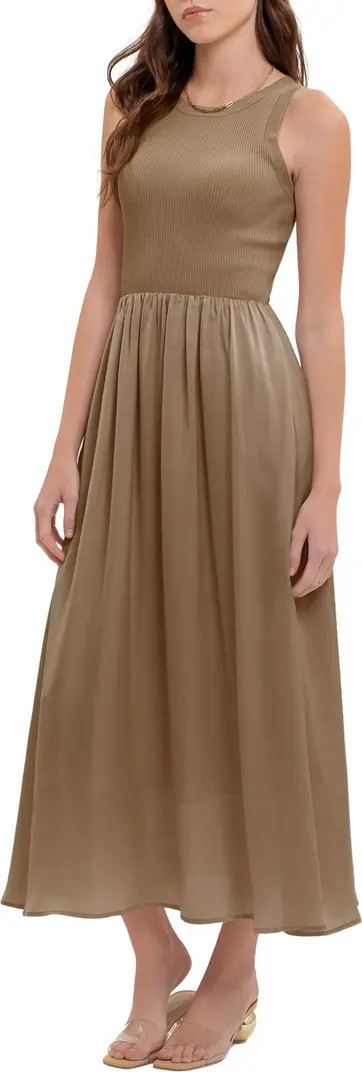 Mixed Media Knit Midi Dress | Nordstrom Rack