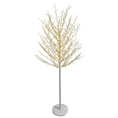 5' White LED Lighted Christmas Twig Tree - Warm White Lights | Wayfair North America
