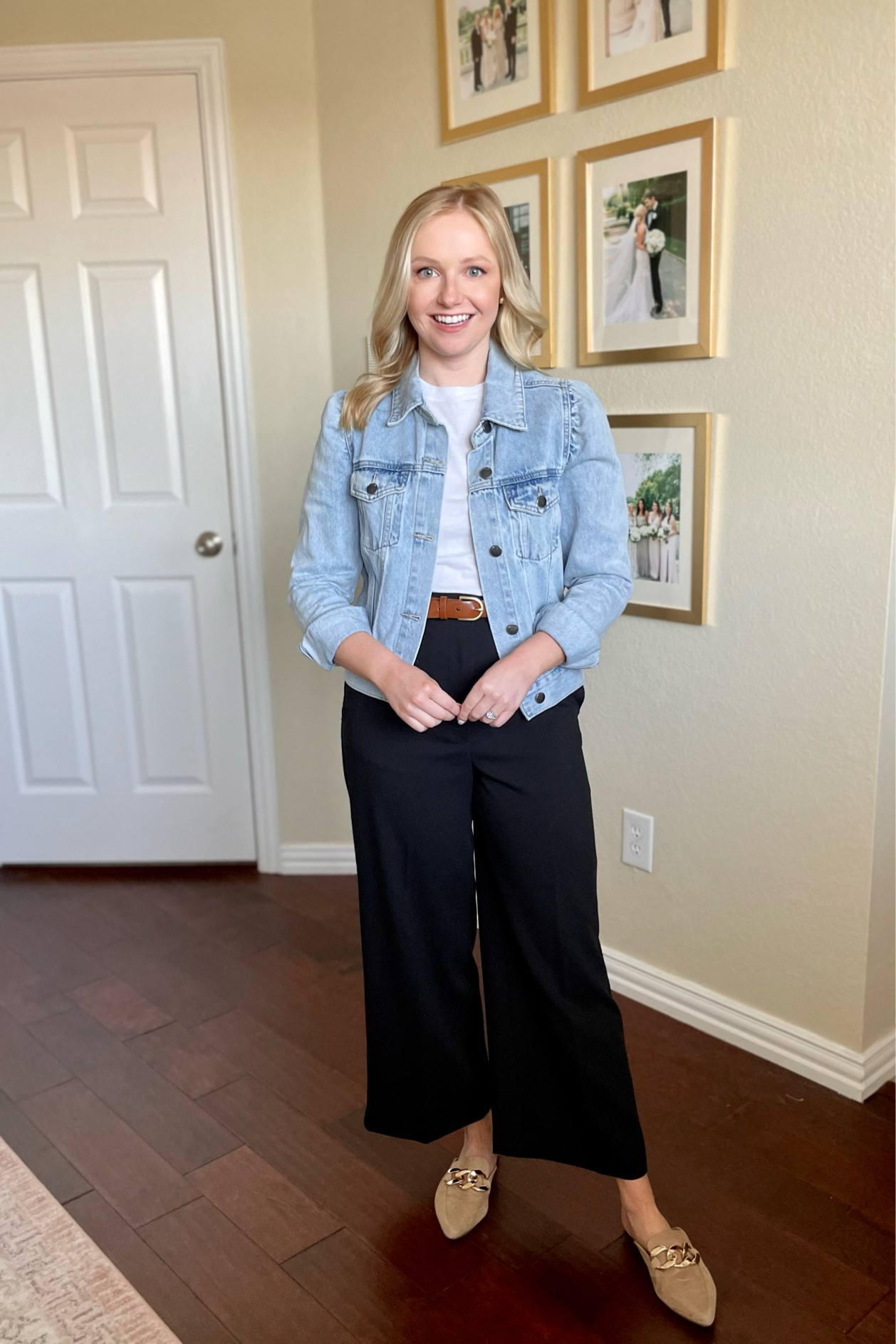 Wearing a S in jacket, XS in tshirt and 6 in shoes. Exact pants are Zara but I’ve linked similar! | teacher outfit, workwear, business casual #competition 

#LTKFind #LTKworkwear #LTKSeasonal