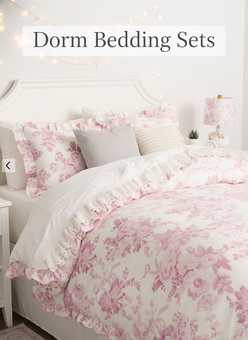 Pink dorm bedding set that feels so soft, feminine, and cozy 💕 Perfect for a dorm room, teen bedroom, or anyone wanting a cute floral bedding refresh.

Linking this pretty dorm bedding set + similar finds.

#LTKFinds #DormBedding #DormRoomDecor #DormRoomIdeas #BeddingSet #PinkBedding #FloralBedding #CollegeDorm #TeenBedroomDecor #GirlsRoomDecor #CozyBedroom #BedroomInspo