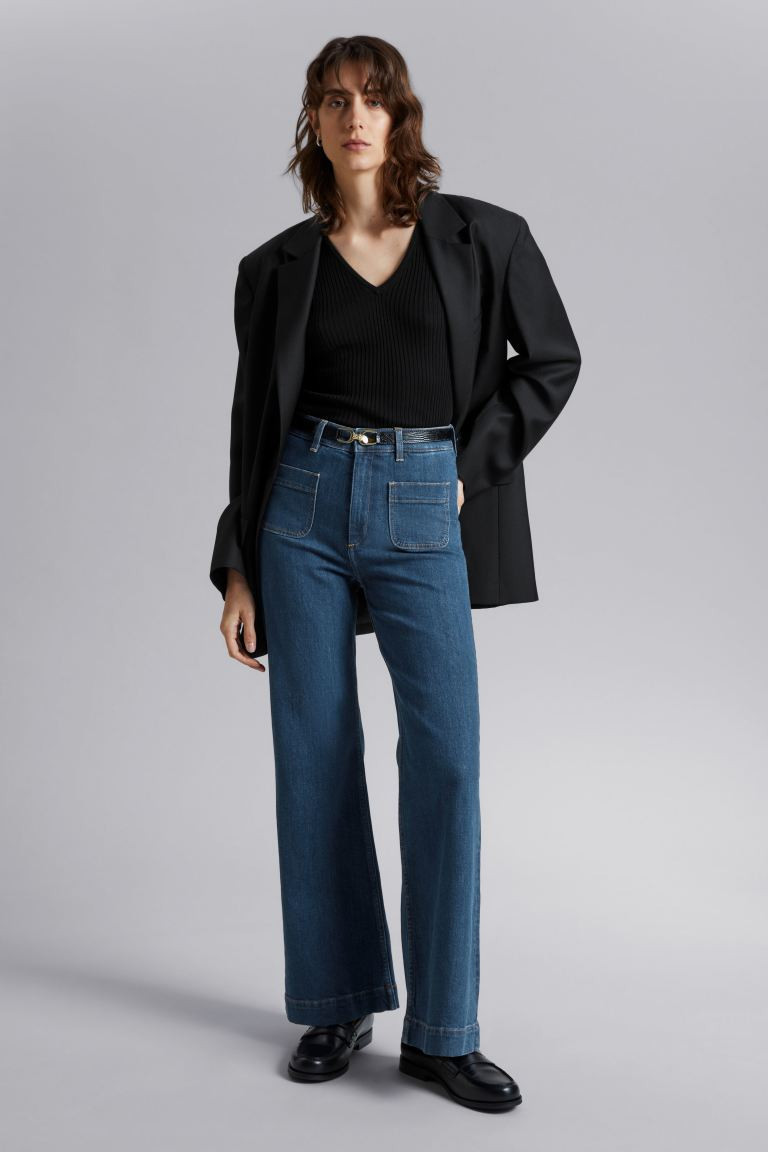 Flared Jeans - New Blue - Ladies | H&M GB | H&M (UK, MY, IN, SG, PH, TW, HK)