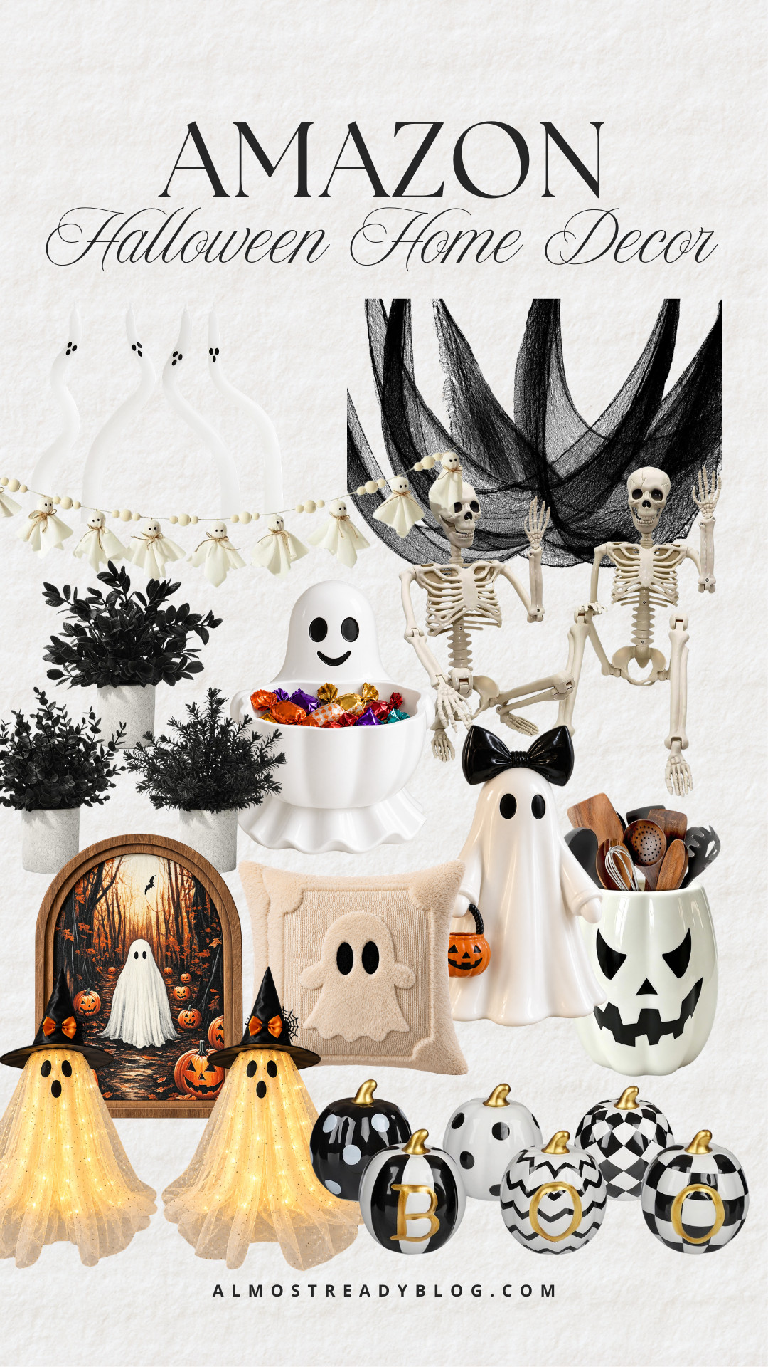Fun Amazon Halloween home decor finds with ghosts, skeletons, pumpkins, and spooky accents for decorating your home this season.

Amazon Halloween decor, Halloween home decor, Amazon Halloween finds, spooky home decor, ghost decorations, Halloween decorations, Halloween kitchen decor, Halloween porch decor, cute Halloween decor, fall home decor

#LTKHome