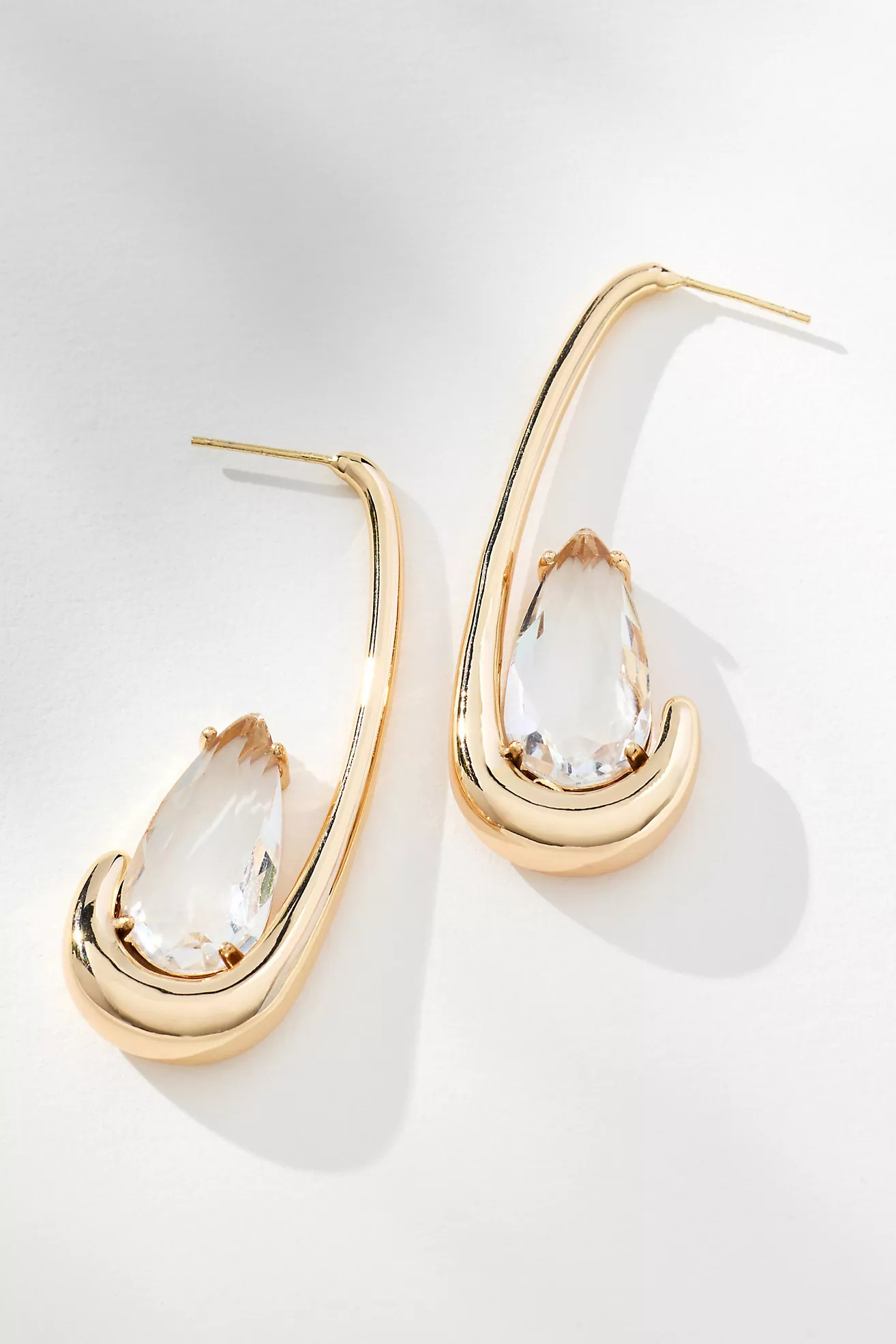 Oblong Crystal Drop Earrings | Anthropologie (US)