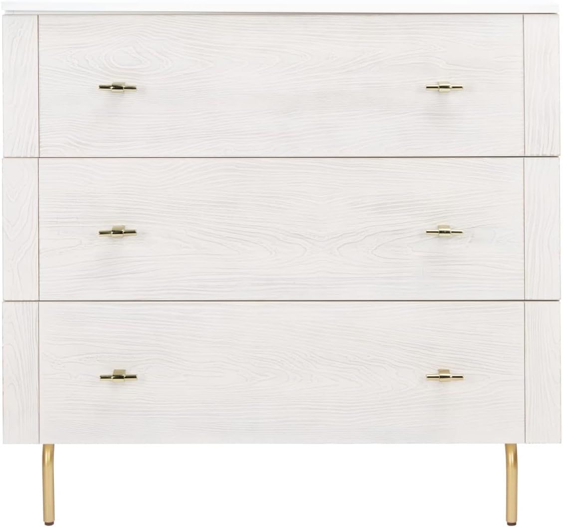 SAFAVIEH Home Collection Genevieve 3-Drawer Storage Living Room Bedroom Chest Dresser DRS5000D, 0... | Amazon (US)