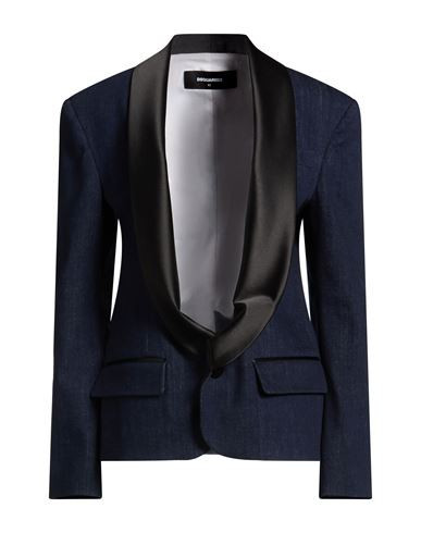 Dsquared2 Woman Blazer Blue Size 0 Cotton, Elastane | YOOX (US)