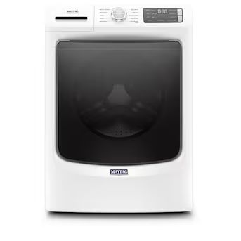 Maytag 4.5-cu ft High Efficiency Stackable Steam Cycle Front-Load Washer (White) ENERGY STAR | Lowe's