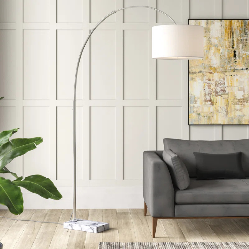 Gruver 84" LED Arched/Arc Floor Lamp | Wayfair North America