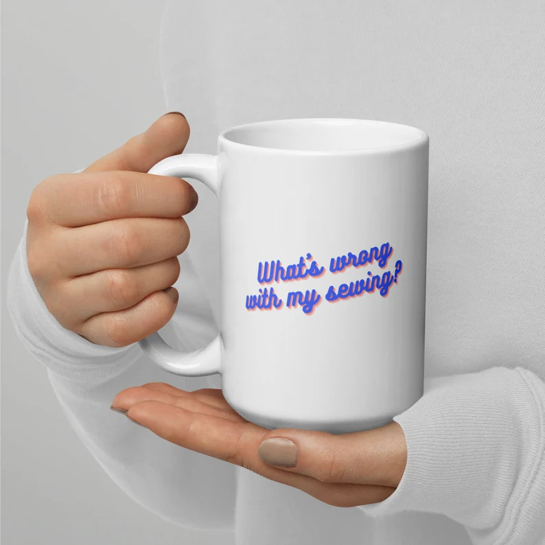 What's Wrong With My Sewing Craig Conover, Southern Charm, Sewing Down South White Glossy Mug - E... | Etsy (US)
