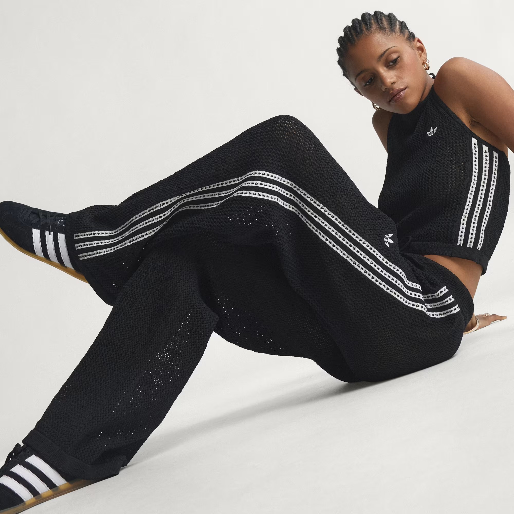 adidas KNITTED CROCHET FIREBIRD TRACK PANTS - Black | Free Shipping with adiClub | adidas US | adidas (US)