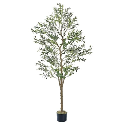 VECELO Artificial Olive Tree 6FT(72inch), Faux Olive Trees in Pot, Tall Fake Plant with Silk Leaves, Realistic Fruits and Dried Moss for Indoor Home Office Decor | Amazon (US)