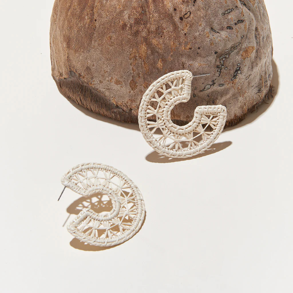 Luna Hoop Earrings Neutral | Mignonne Gavigan