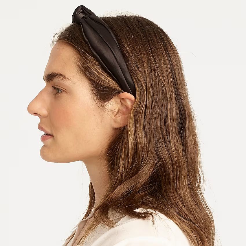 Knot headband in satin | J.Crew US