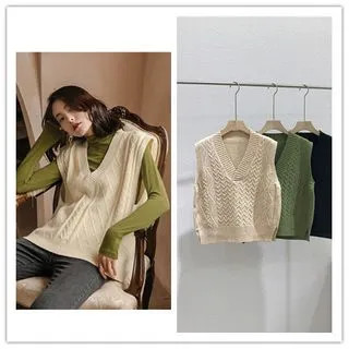Chunky Knit Sweater Vest | YesStyle Global