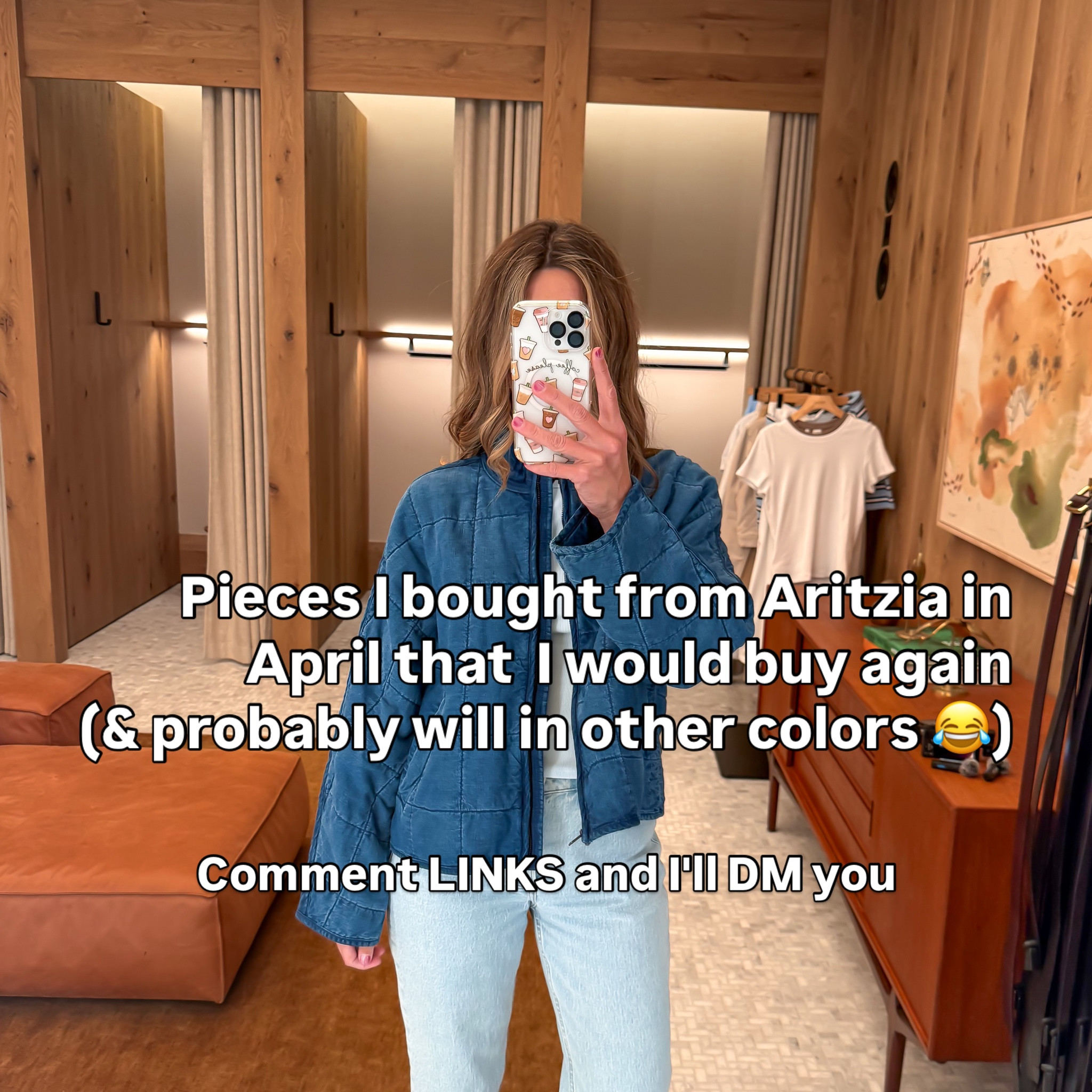 Apparently I’m in my Aritzia era 💙🌸 comment LINKS or APRIL and I'll DM you 🩷 #aritzia #shopping #whatibought