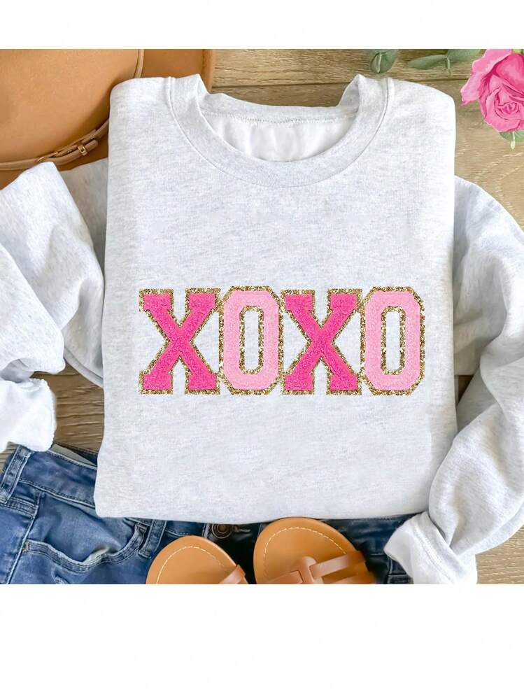 INAWLY Valentine's Day Sweatshirts, Valentine's Day Shirts, Valentine's Day Crewneck Sweaters, He... | SHEIN