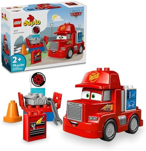 LEGO Disney Pixar Mack at The Race Cars Toys - Pixar Cars Birthday Gift for Toddlers, Preschool, ... | Amazon (US)