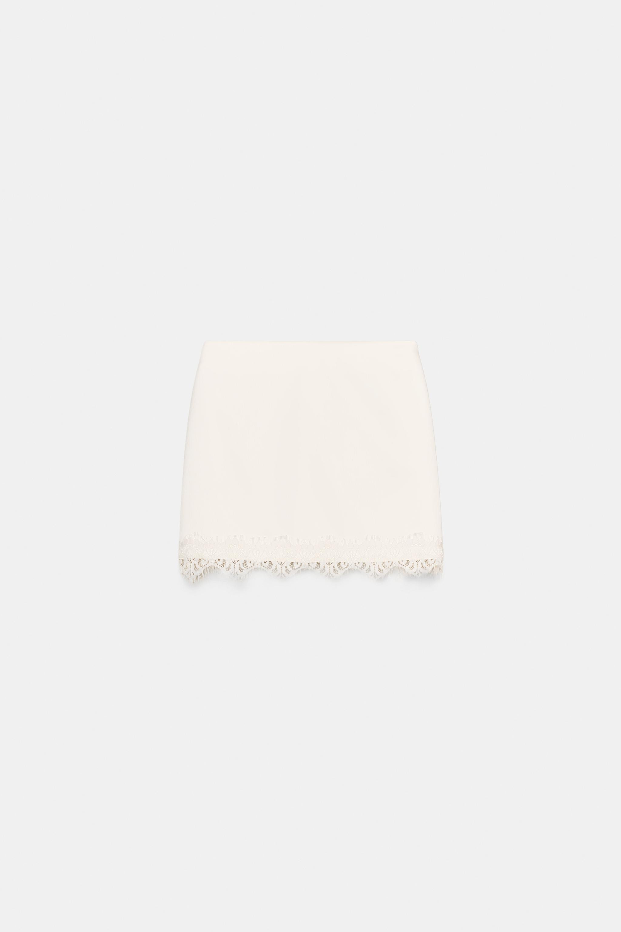 LACE HEM SKORT | Zara US