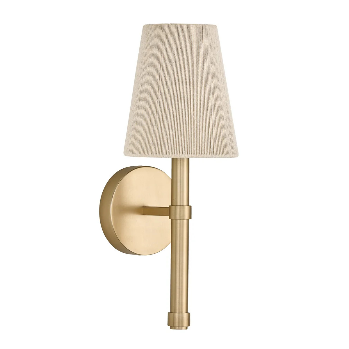 Mira One Light Wall Sconce Matte Brass | Lighting Design