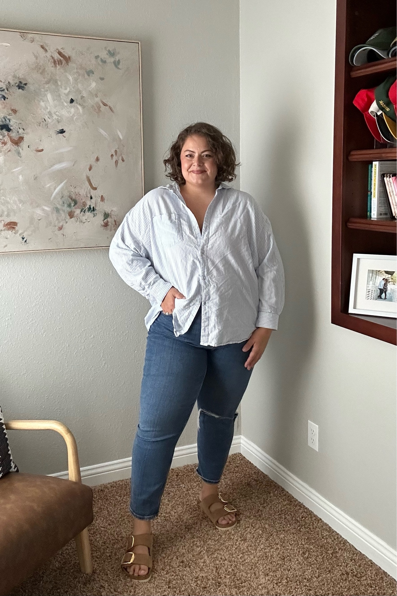 Top XL • jeans 33

Bust 44  //  waist 39  //  hips 54 

#LTKWorkwear #LTKPlusSize #LTKMidsize