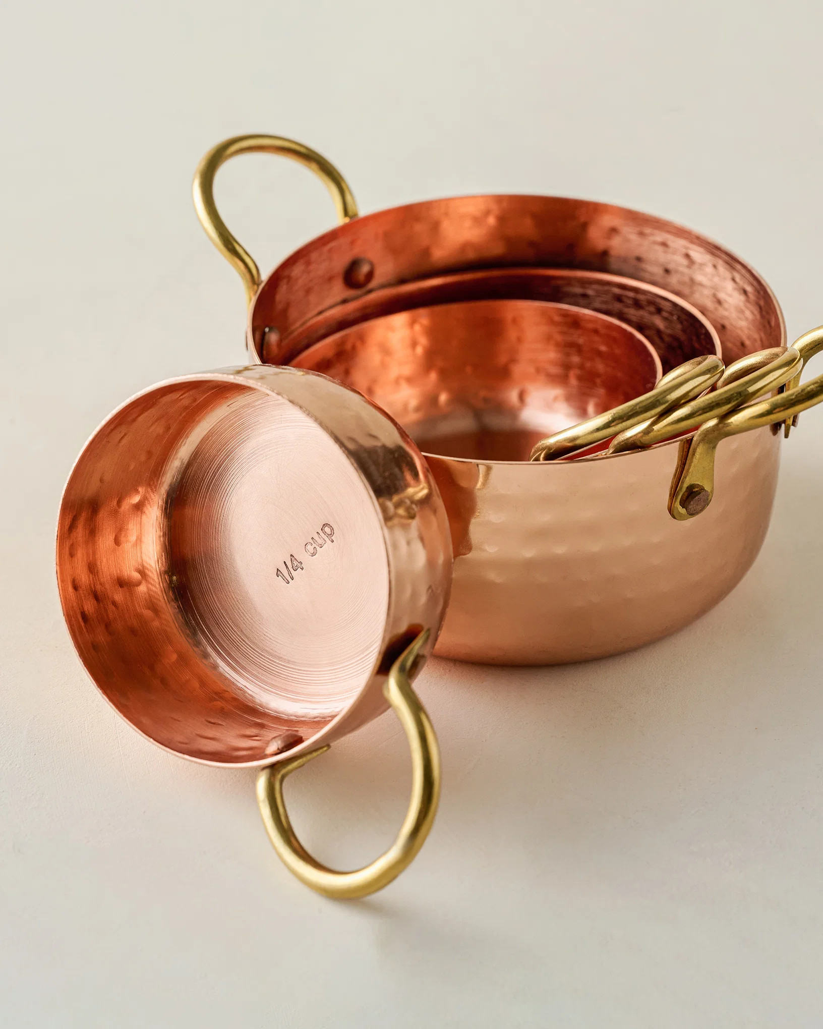 Hammered Copper & Gold Measuring Cups | Magnolia