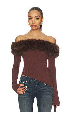 I.AM.GIA Off Shoulder Top in Brown from Revolve.com | Revolve Clothing (Global)