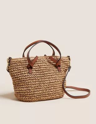 M&S Collection  Straw Mini Tote Bag  Product code: T012497Y | Marks & Spencer (UK)