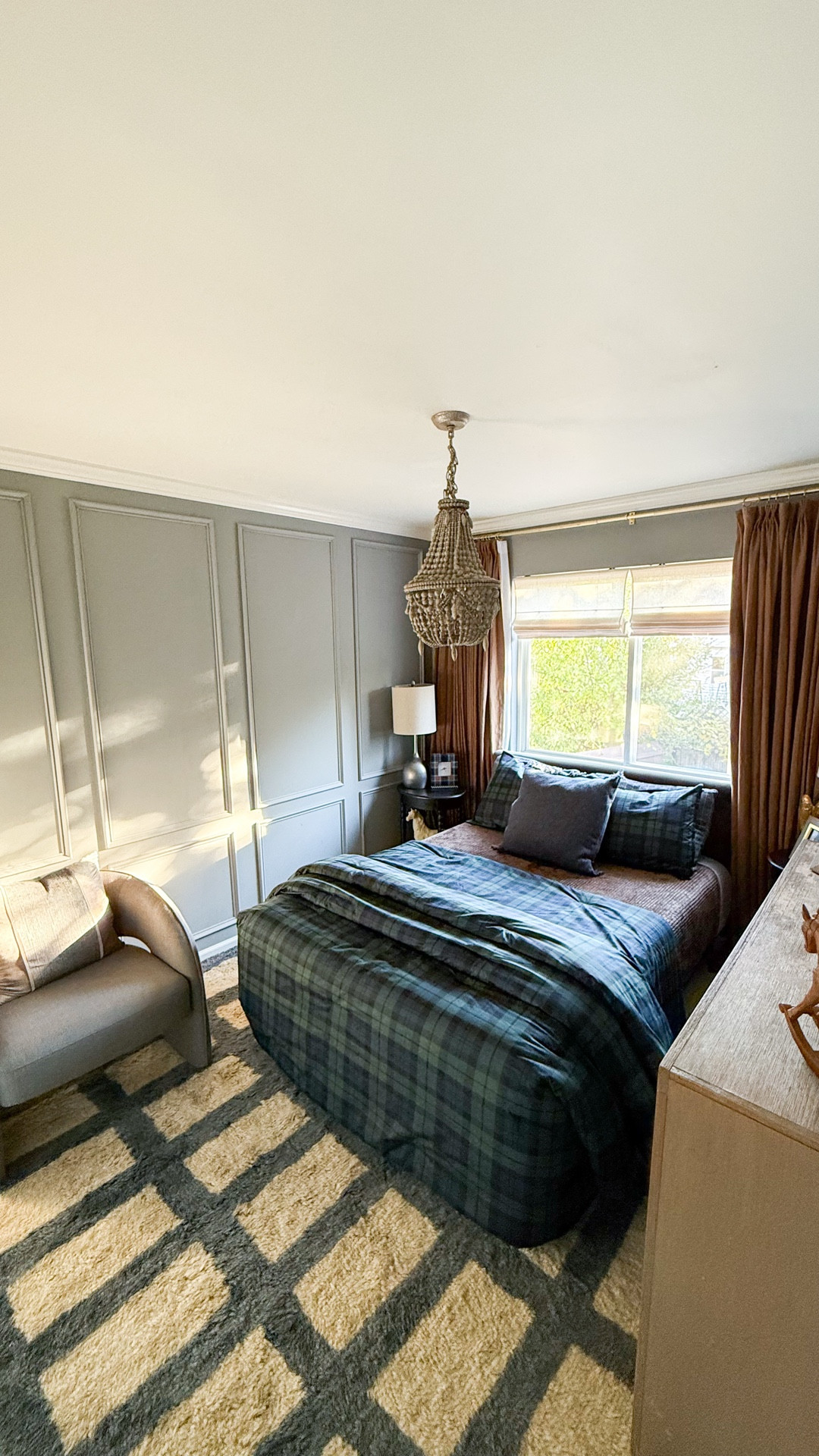 A room refresh, just in time for the holidays with this beautiful rug from @revival my first rug from them. It is plush, soft and the design, just beautiful. Love the beautiful colors, cream and navy blue for my boy’s room. Loving the moody colors in here. 

#LTKHome #LTKSaleAlert #LTKHoliday