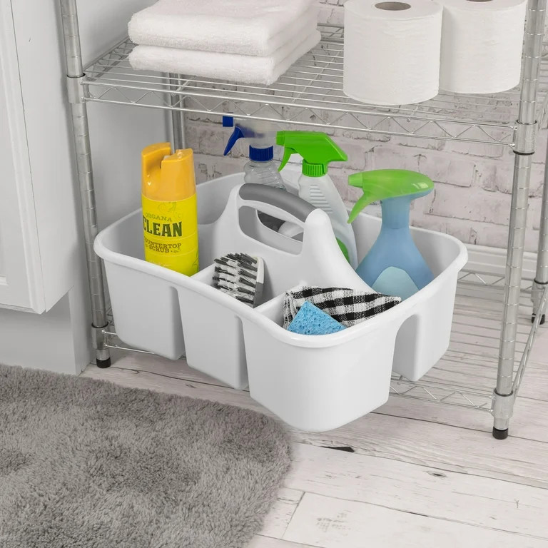Sterilite Divided Ultra™ Caddy Plastic, White | Walmart (US)