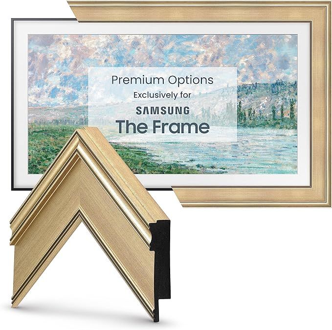Frame My TV Deco TV Frames - Champagne (Formerly Warm Silver) Smart Frame Compatible ONLY with Sa... | Amazon (US)