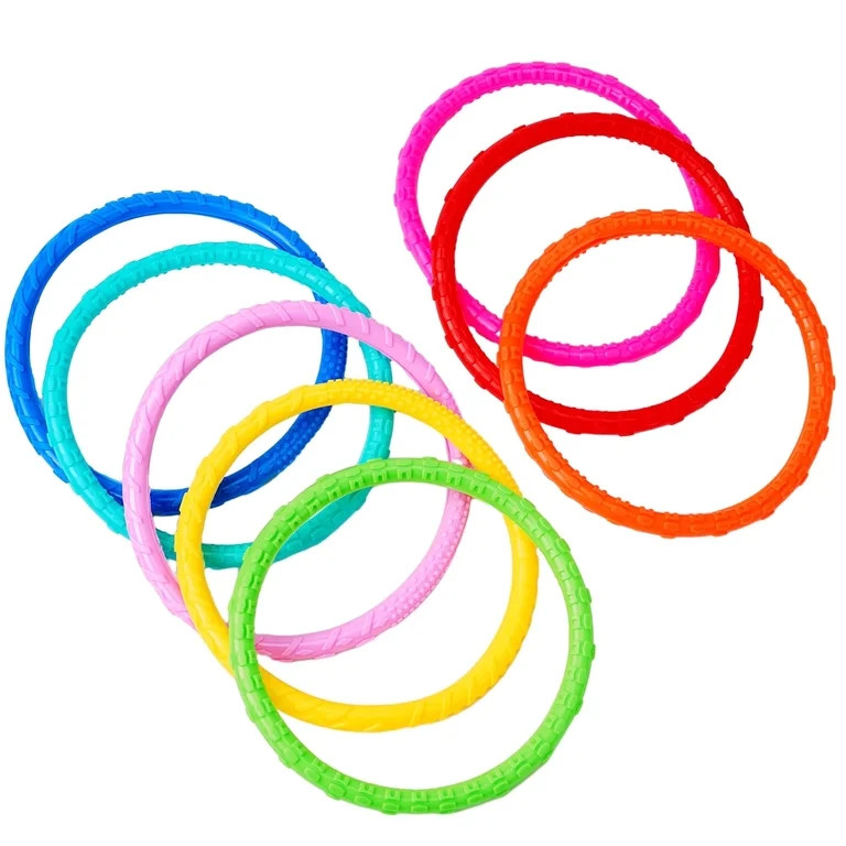 JOYIN Dive Rings Pool Toys, 8 Pcs Colorful Pool Rings for Kids, Underwater Training Pool Diving R... | Walmart (US)