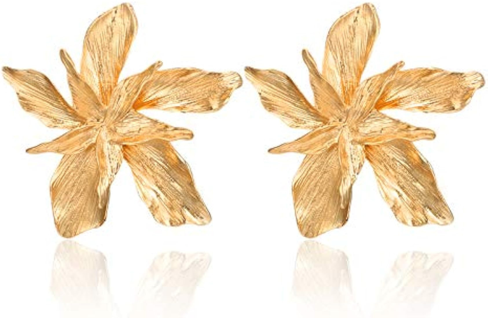 T-ztoss Bohemian Gold Elegant Flower Fashion Dangle Earring Cute Metal Flower Earrings Unique Chi... | Amazon (US)