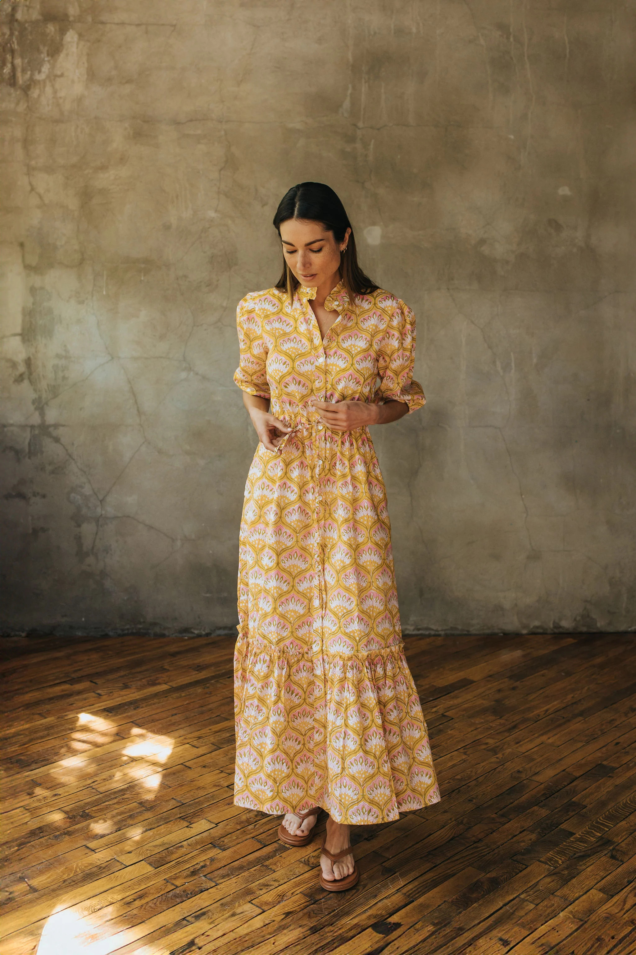 Eliza Dress - Yellow Vine | Mod’s Mahal