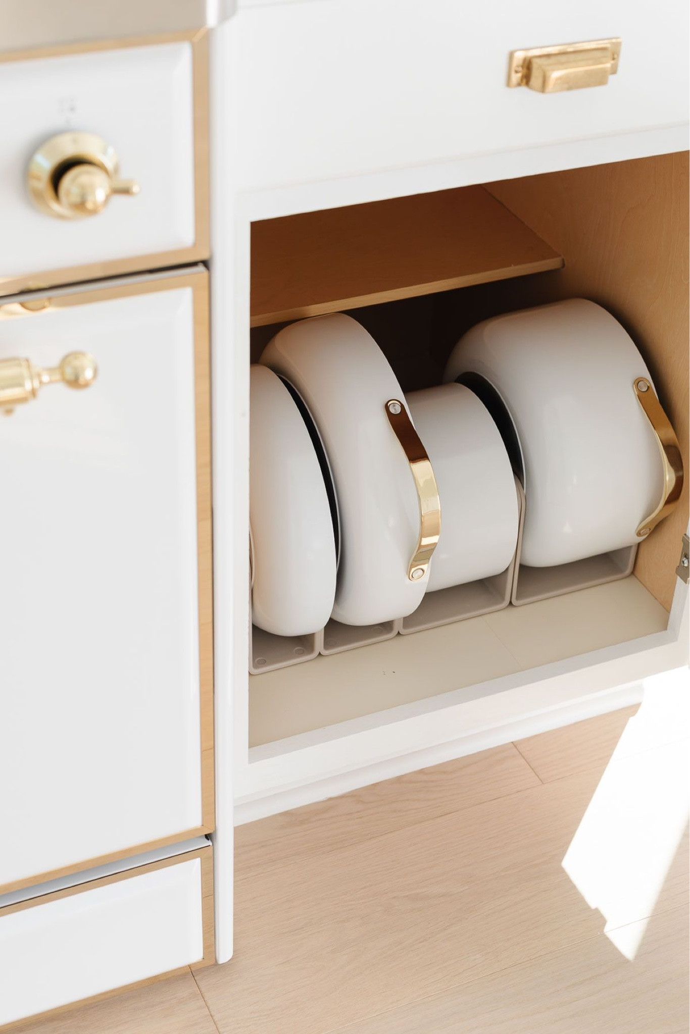 These high quality, sturdy dividers ar perfectly sized to hold your pots and pans. They are magnetic, which is even cooler - and it makes it so easy to use!
Each piece is surprisingly heavy duty, as I initially worried that the weight of t pots and lids would be too much Not the case ney are incredible and I'm i love! 

#LTKSaleAlert #LTKHome #LTKCyberWeek