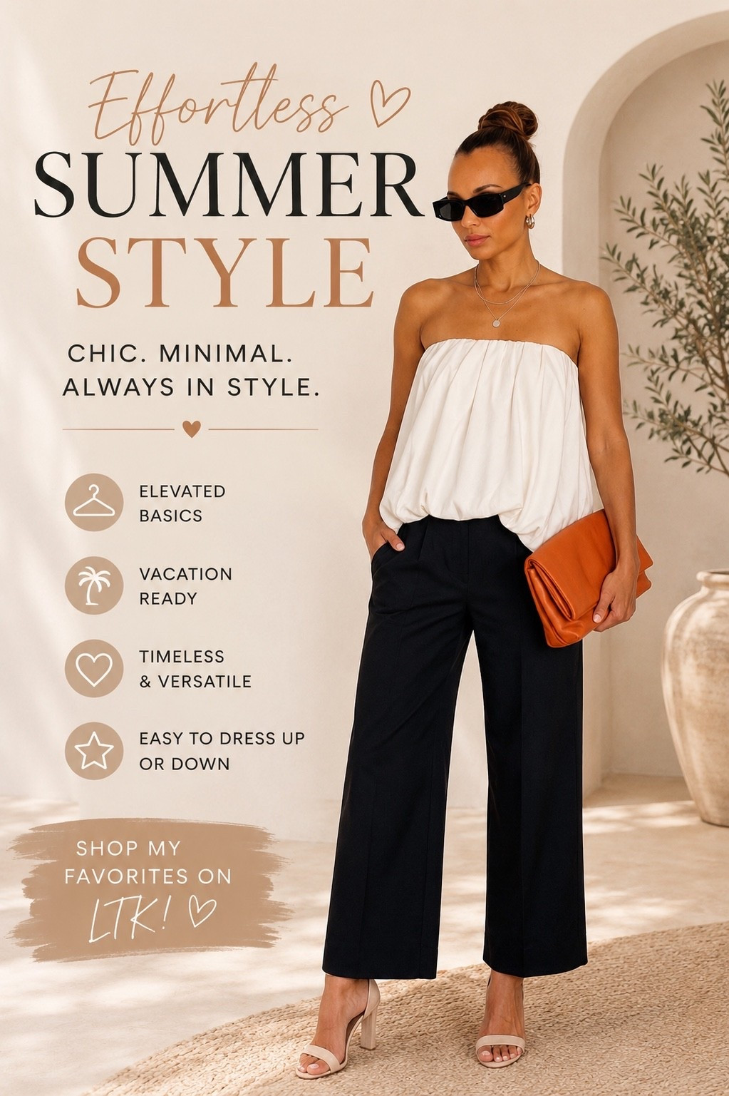 Effortless summer style 🤍🖤

This chic black-and-white look is the perfect blend of timeless and modern. Easy to dress up or down, whether you’re headed to brunch, date night, vacation, or a summer event.

Shop the full look on my LTK! ✨ #LTKStyle #SummerOutfit #ChicStyle #VacationOutfit #FashionOver50 #NeutralStyle #LTKFinds #SummerFashion